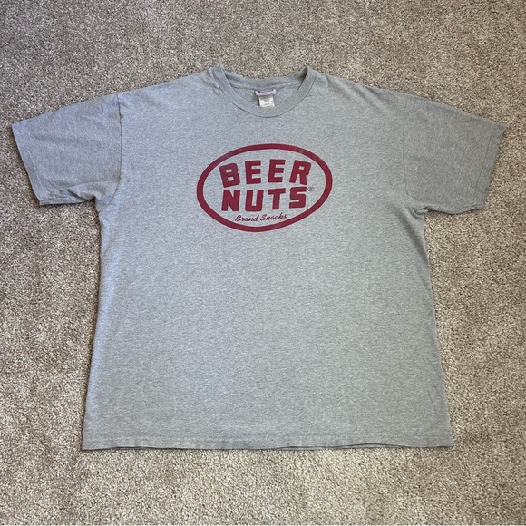 Champion Other - Vintage USA Champion Beer Nuts Brand Snacks Graphic T-Shirt XL Gray 90s Y2K